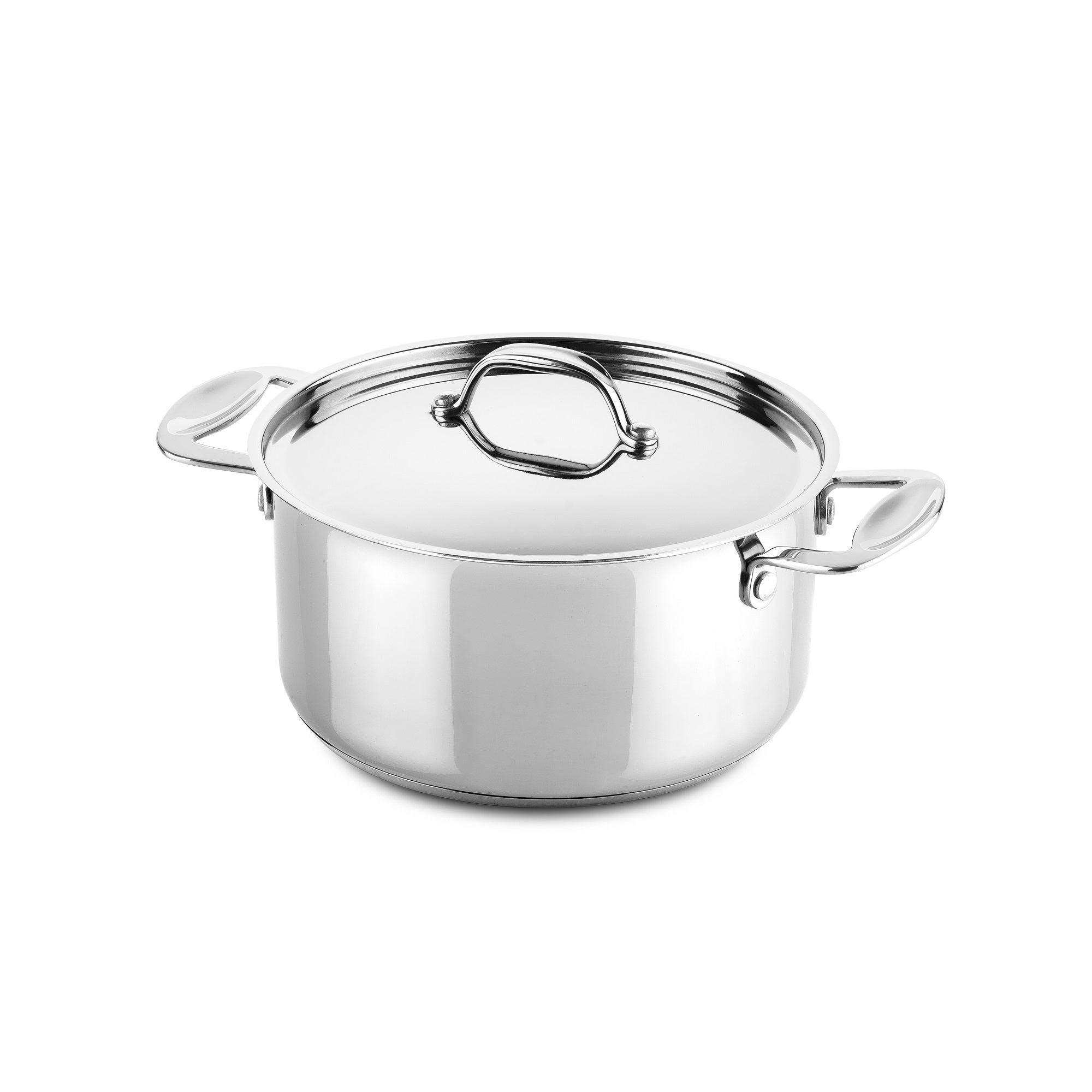  Mepra Glamour Stone Casserole 2 Handles with Lid - Stainless Steel - Bonton