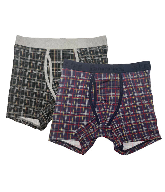 Cotton Boxer Brief and Plaid (Pack of 2)