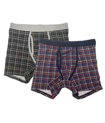 Cotton Boxer Brief and Plaid (Pack of 2)