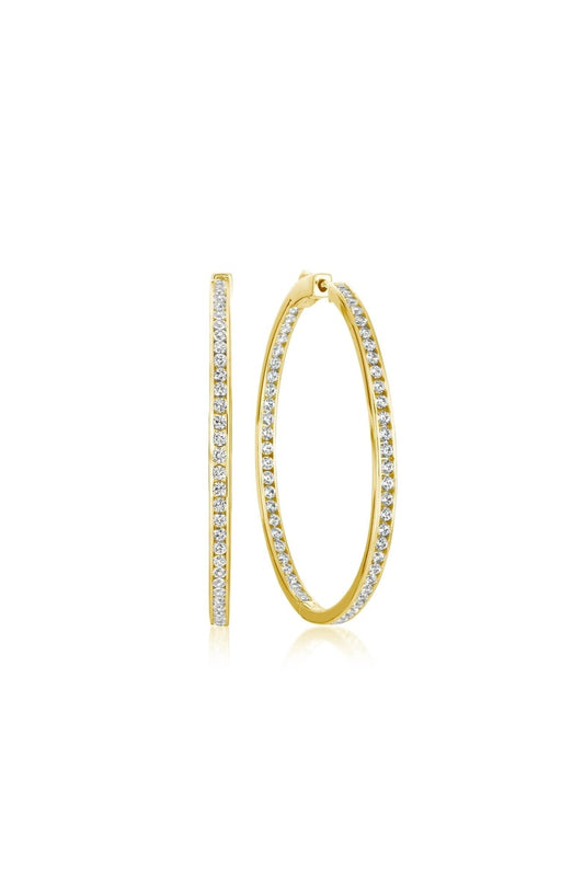 Classic Inside Out Hoop Earrings in Gold