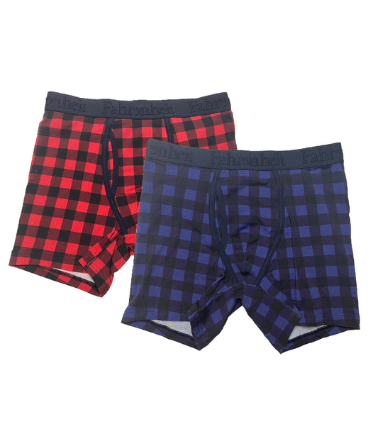 Cotton Boxer Brief and Buffalo Check (Pack of 2)