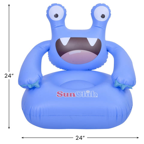 Monster Inflatable Poolside Childrens Chair - 24" - Blue