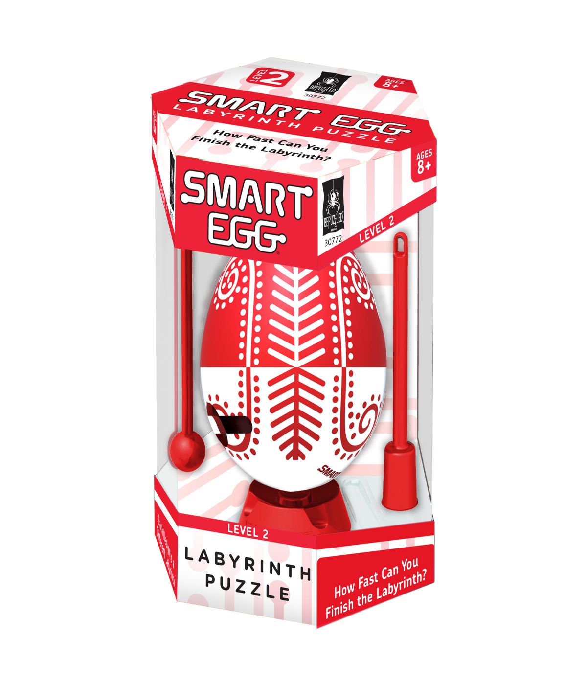  Smart Egg Labyrinth Puzzle - Color Collection Red - Red - Bonton