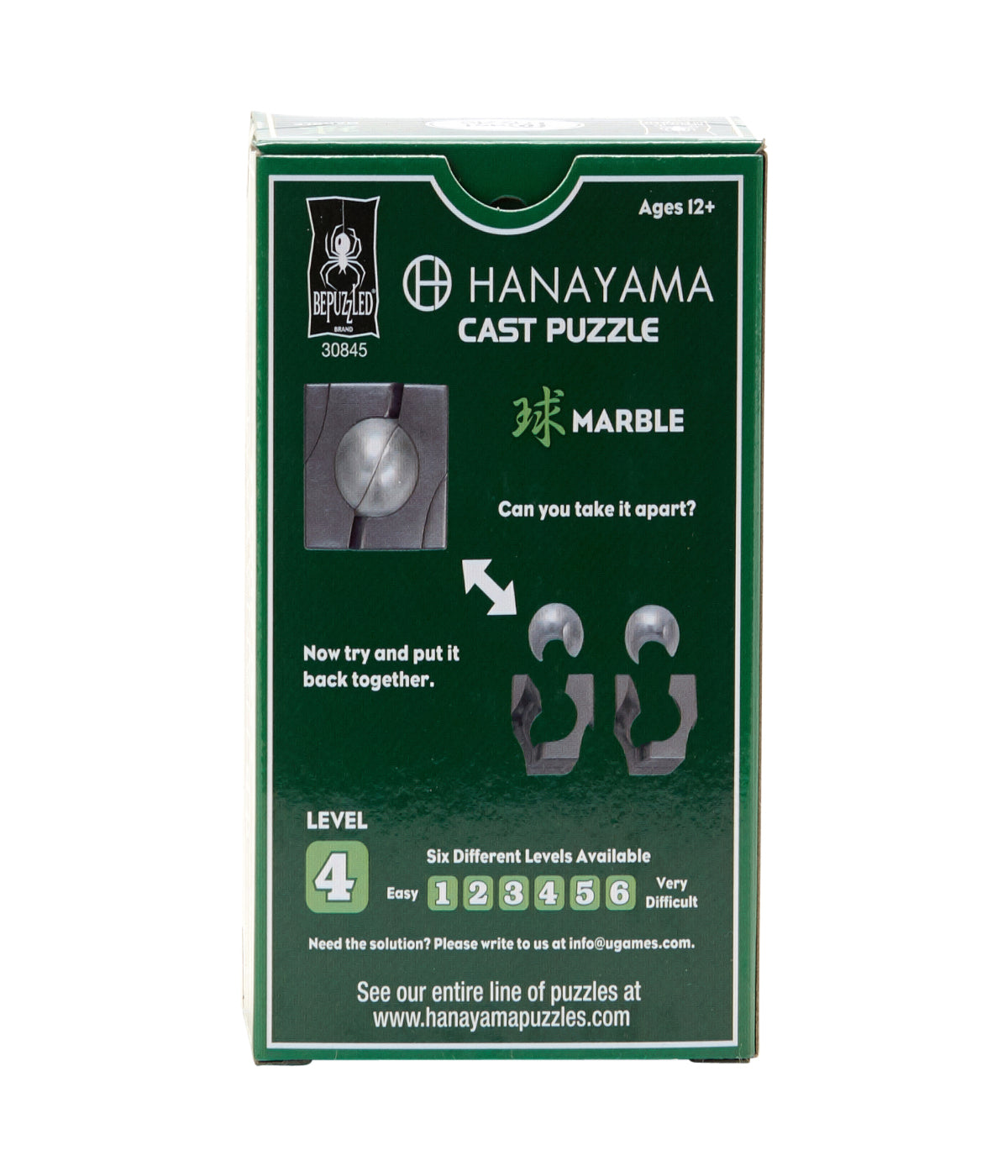  Hanayama Level 4 Cast Puzzle - Marble Multi - Multi - Bonton