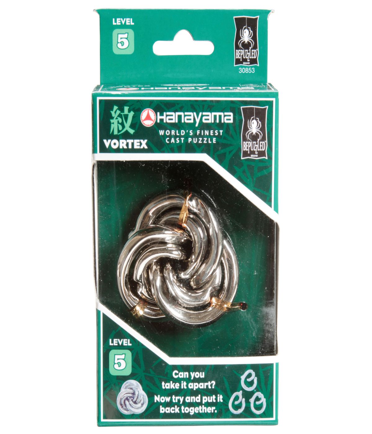  Hanayama Level 5 Cast Puzzle - Vortex Multi - Multi - Bonton