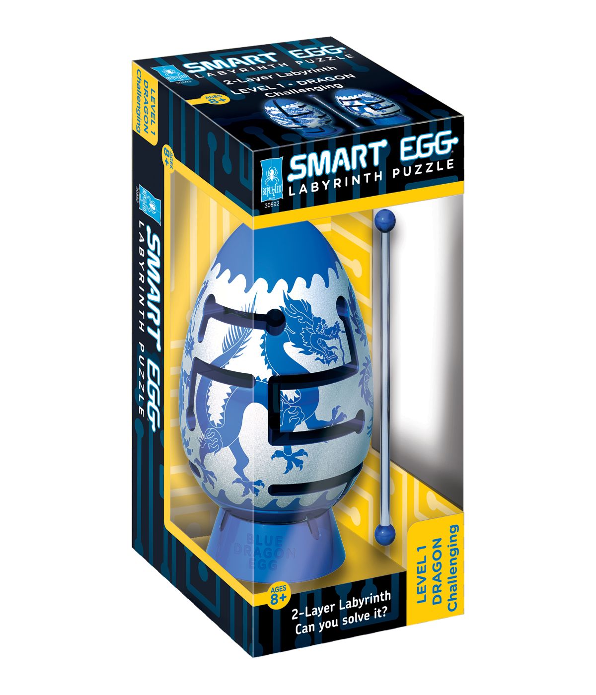  Smart Egg 2-Layer Labyrinth Puzzle -Dragon Blue - Blue - Bonton