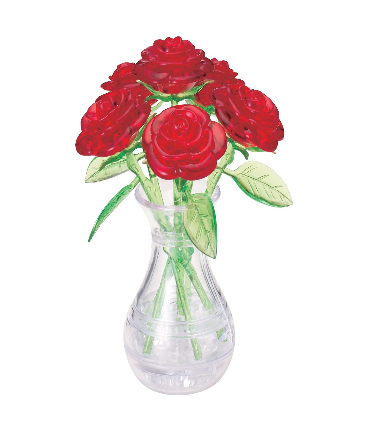  3D Crystal Puzzle - Roses in a Vase: 44 Pcs Multi - Multi - Bonton