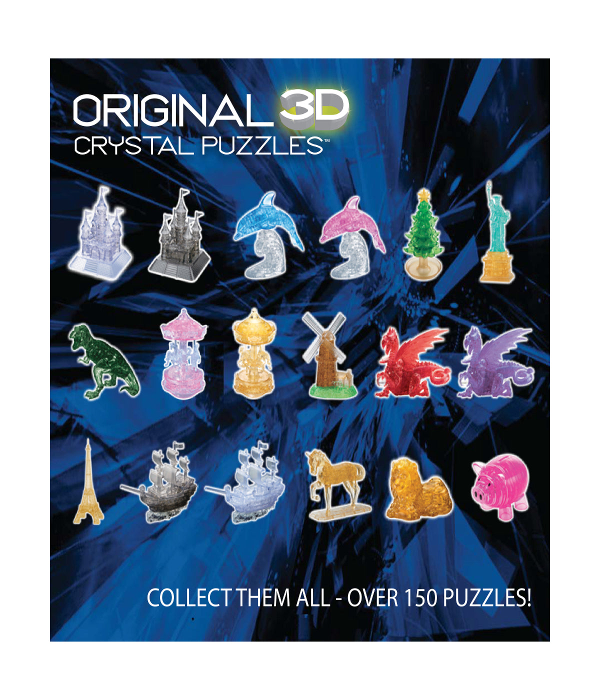  3D Crystal Puzzle - The Thinker: 43 Pcs Clear - Clear - Bonton