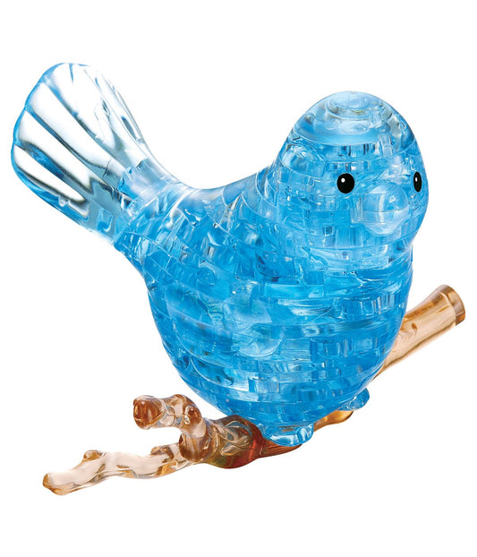 3D Crystal Puzzle - Bird: 47 Pcs Blue