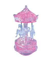 3D Crystal Puzzle - Carousel : 83 Pcs Pink