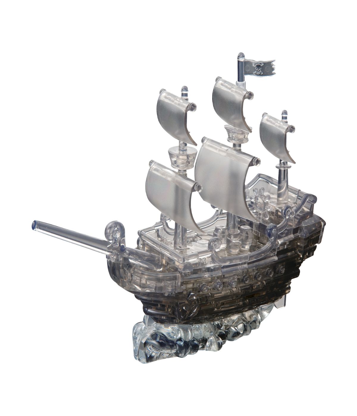  3D Crystal Puzzle - Pirate Ship: 101 Pcs Black - Black - Bonton