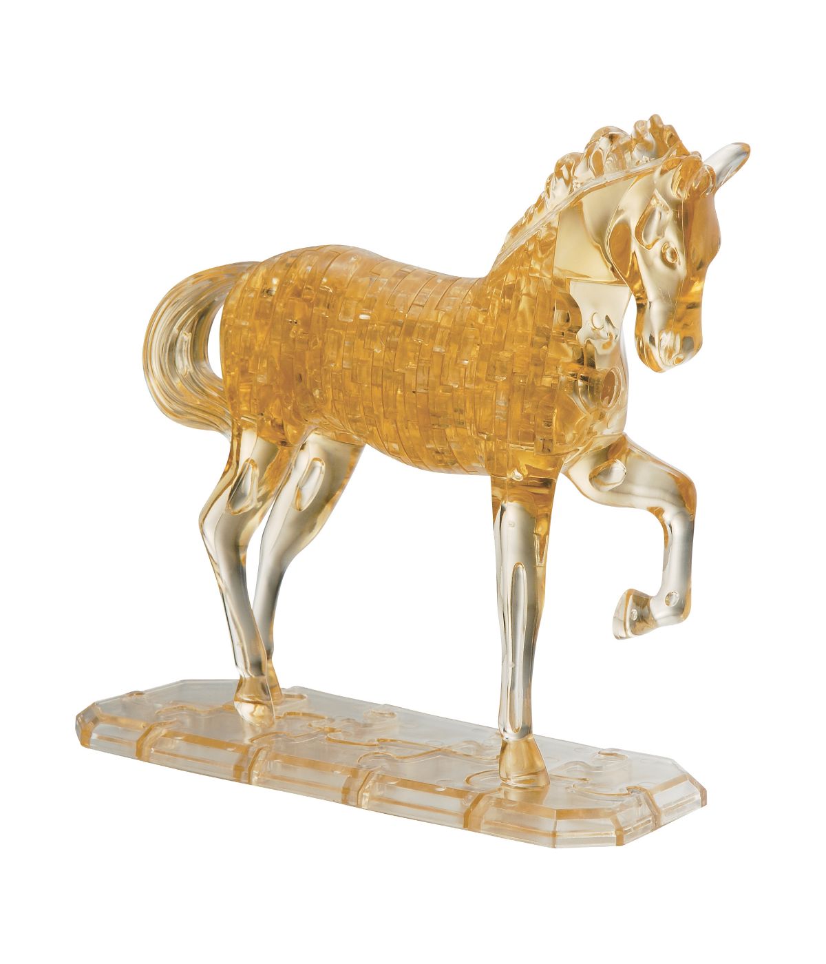  3D Crystal Puzzle - Horse: 98 Pcs Yellow - Yellow - Bonton