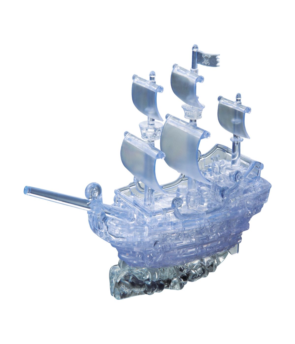  3D Crystal Puzzle - Pirate Ship: 101 Pcs Blue - Blue - Bonton