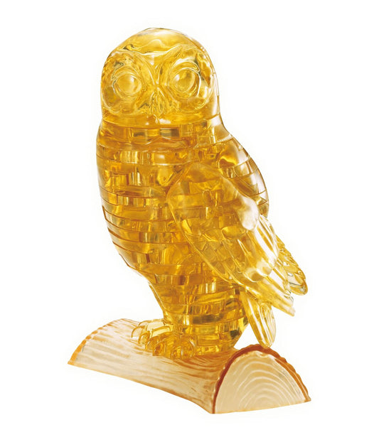 3D Crystal Puzzle - Owl: 42 Pcs Yellow