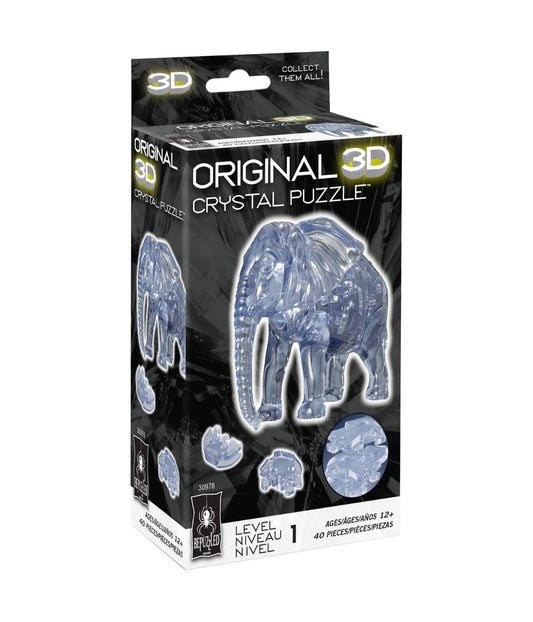 3D Crystal Puzzle - Elephant: 40 Pcs Multi