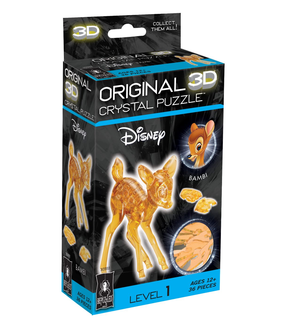  3D Crystal Puzzle - Disney Bambi: 36 Pcs Multi - Multi - Bonton