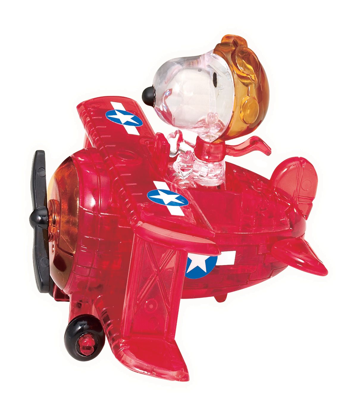  3D Crystal Puzzle - Peanuts Snoopy Flying Ace: 39 Pcs Multi - Multi - Bonton