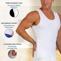 Insta Slim Compression Sleeveless Muscle Tank With Zipper MS00Z1