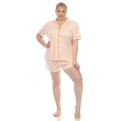 Plus Size Short Sleeve Bamboo Pajama Set