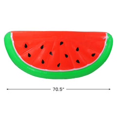 Inflatable Jumbo Watermelon Slice Lounge Pool Float - 5.75' - Red and Green