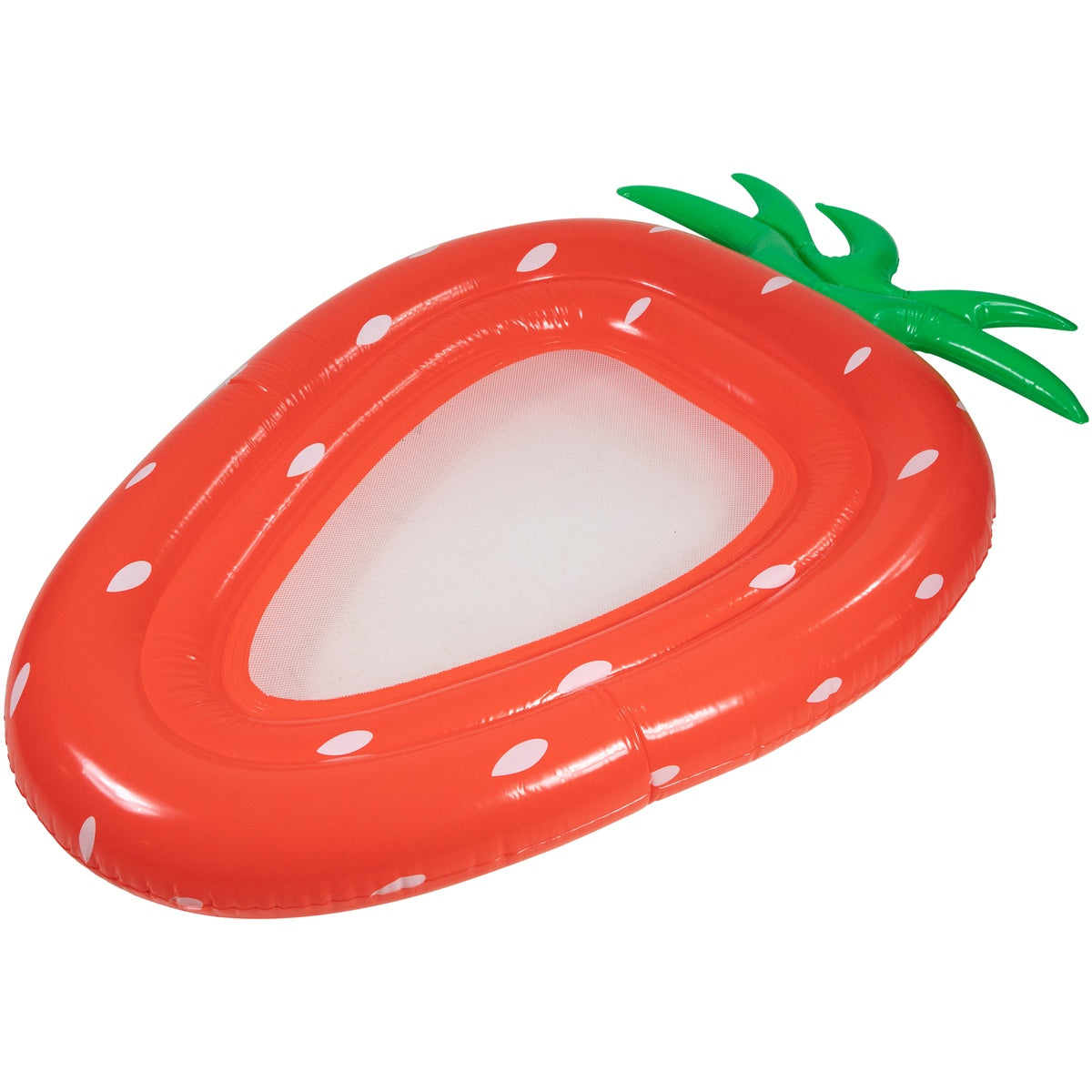  Pool Central Jumbo Strawberry Mesh Lounger Pool Float  65.5-Inch - Default Title - Bonton