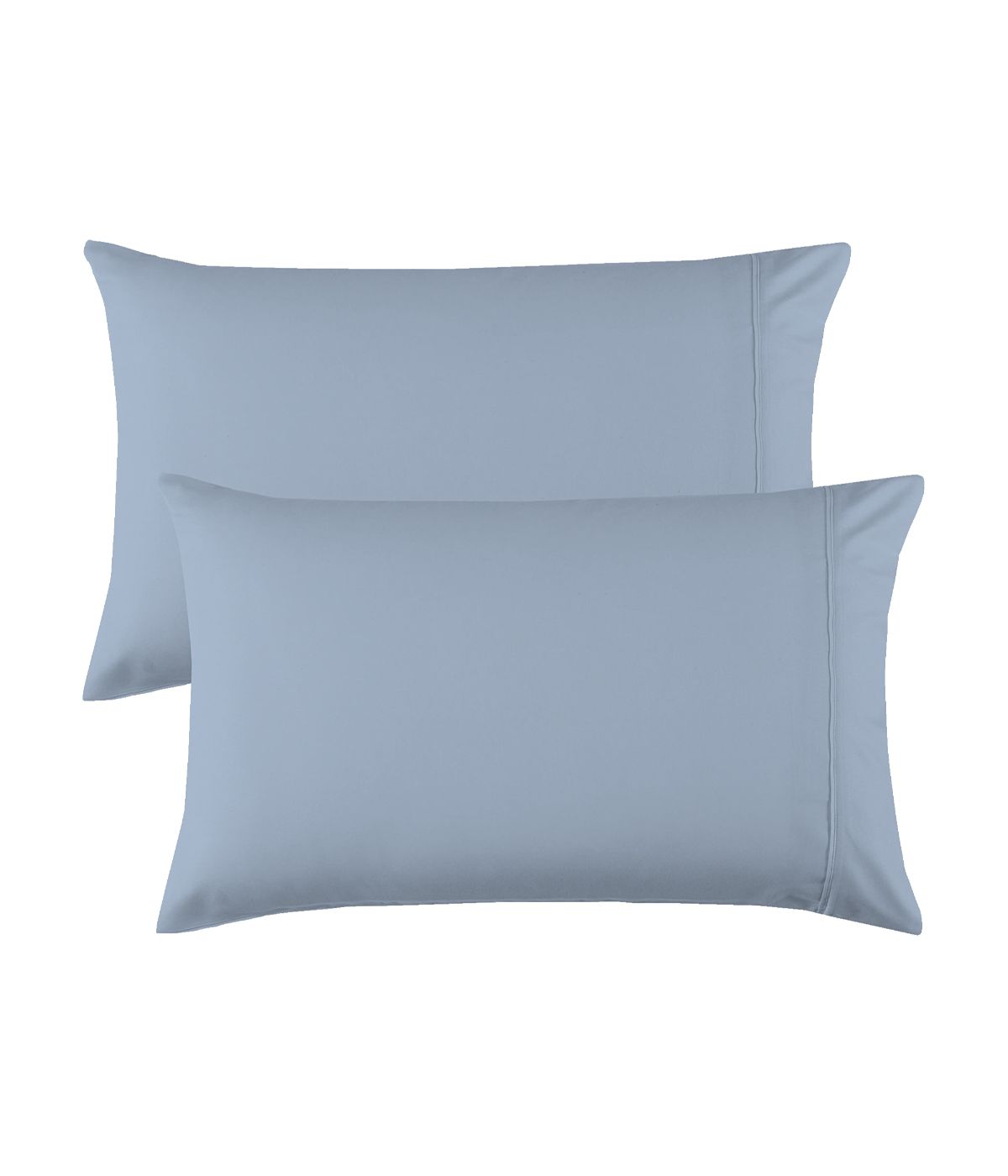  Purity Home Organic Cotton 144 Thread Count Percale Pillowcases Set Light Blue - Light Blue - Bonton