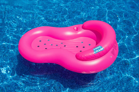 Inflatable Cool Chair Swimming Pool Lounger Float - 60.5" - Pink