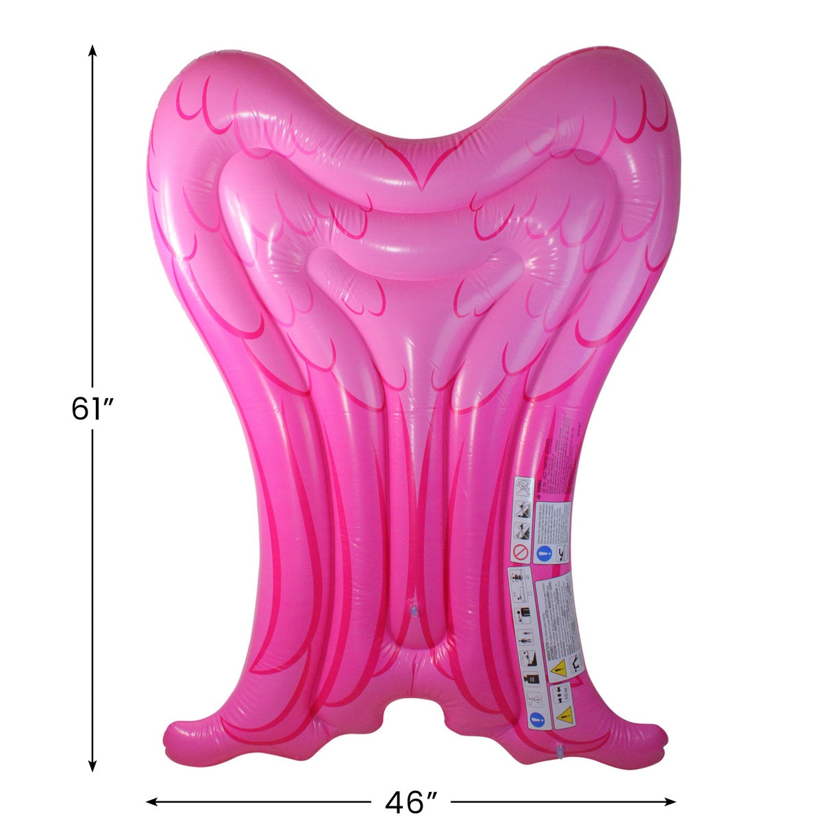  Pool Central Inflatable Angel Wings Pool Mattress Float - 5' - Pink - Default Title - Bonton