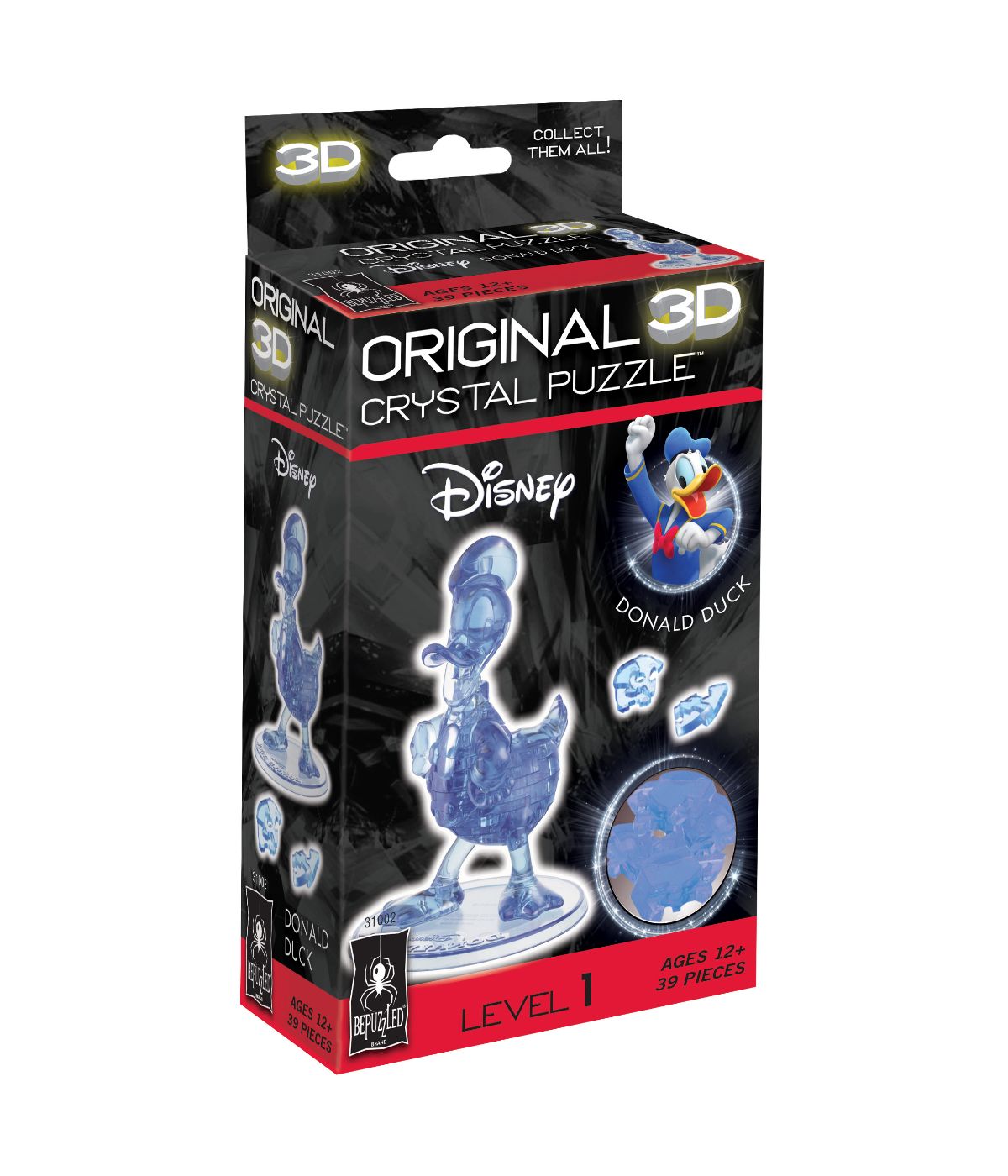  3D Crystal Puzzle - Disney Donald Duck: 39 Pcs Multi - Multi - Bonton