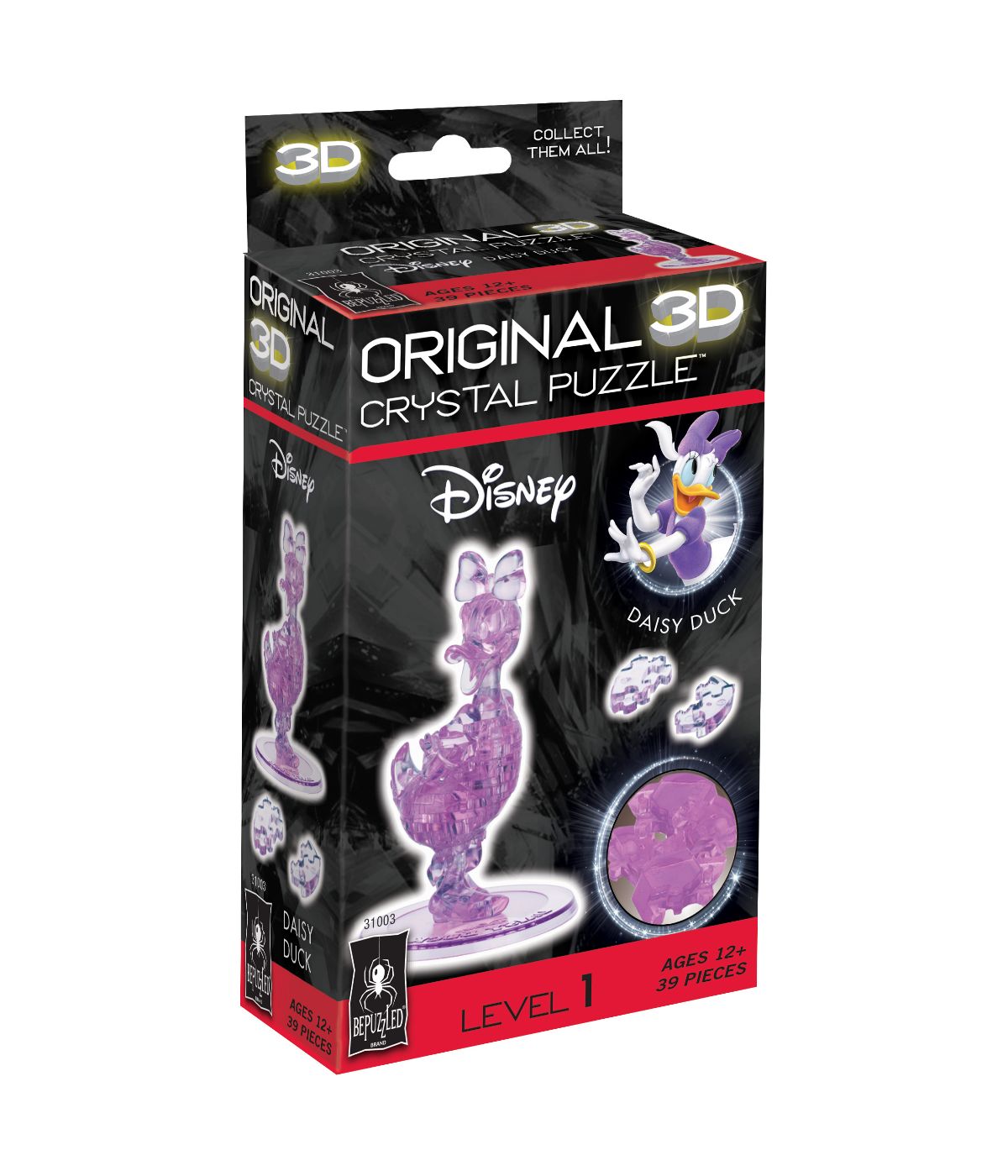  3D Crystal Puzzle - Disney Daisy Duck: 39 Pcs Multi - Multi - Bonton