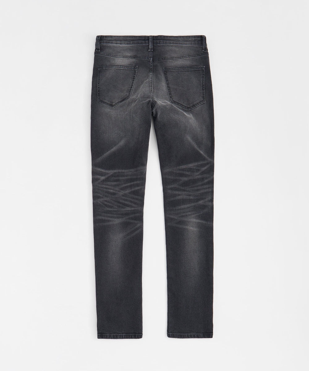  Reason Clothing Skinny Rip and Repair Denim Jeans - Black - BLACK - Bonton