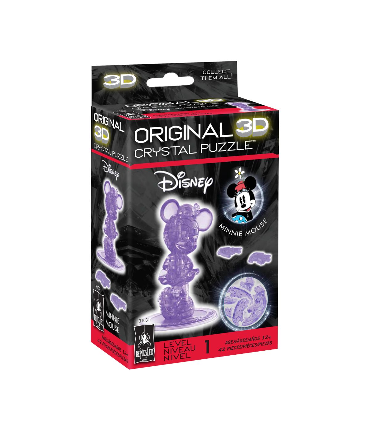  3D Crystal Puzzle - Disney Minnie Mouse, 2nd Edition: 42 Pcs Multi - Multi - Bonton