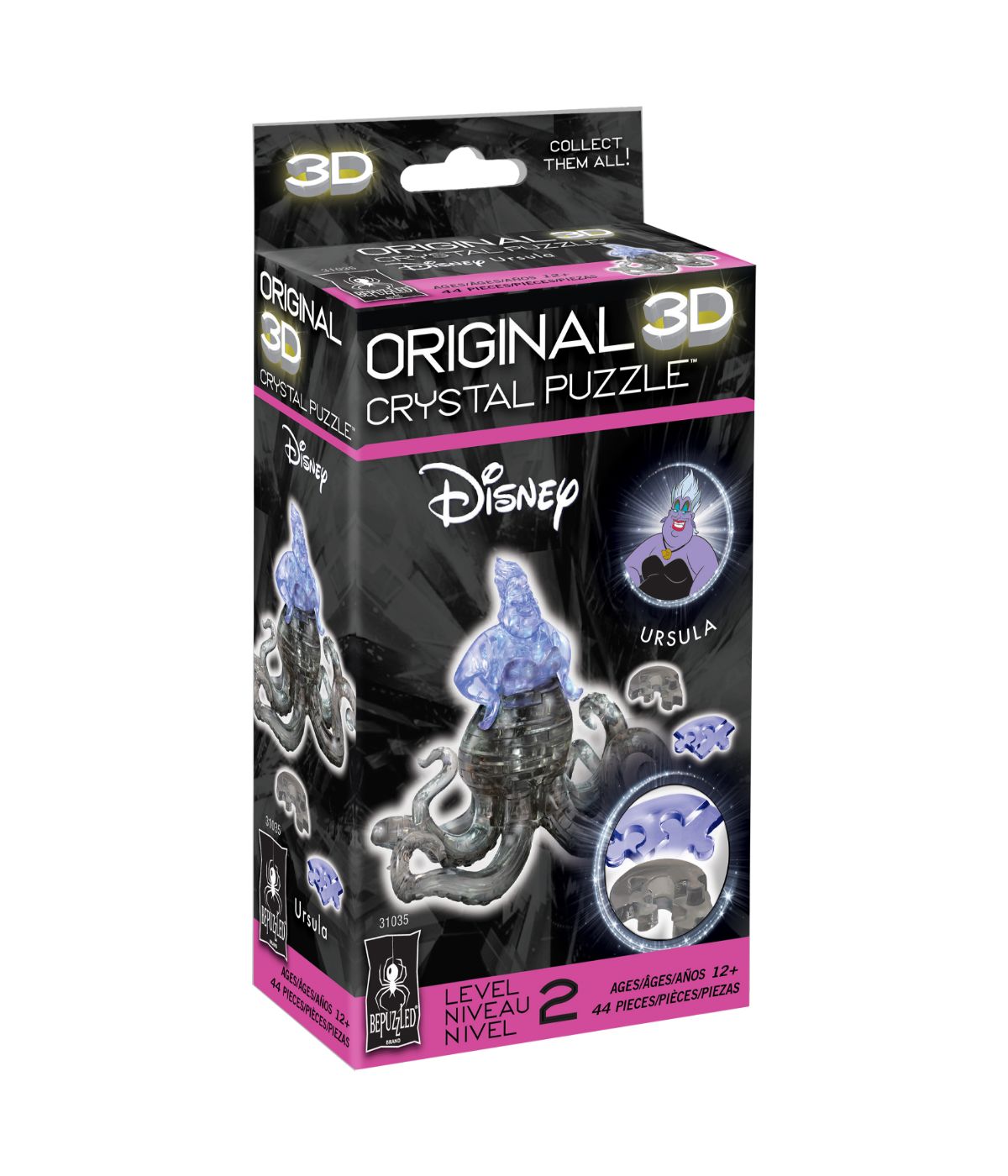  3D Crystal Puzzle - Disney Ursula: 44 Pcs Multi - Multi - Bonton