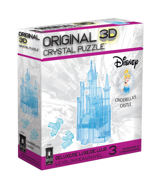 3D Crystal Puzzle - Disney Cinderella's Castle: 71 Pcs Blue