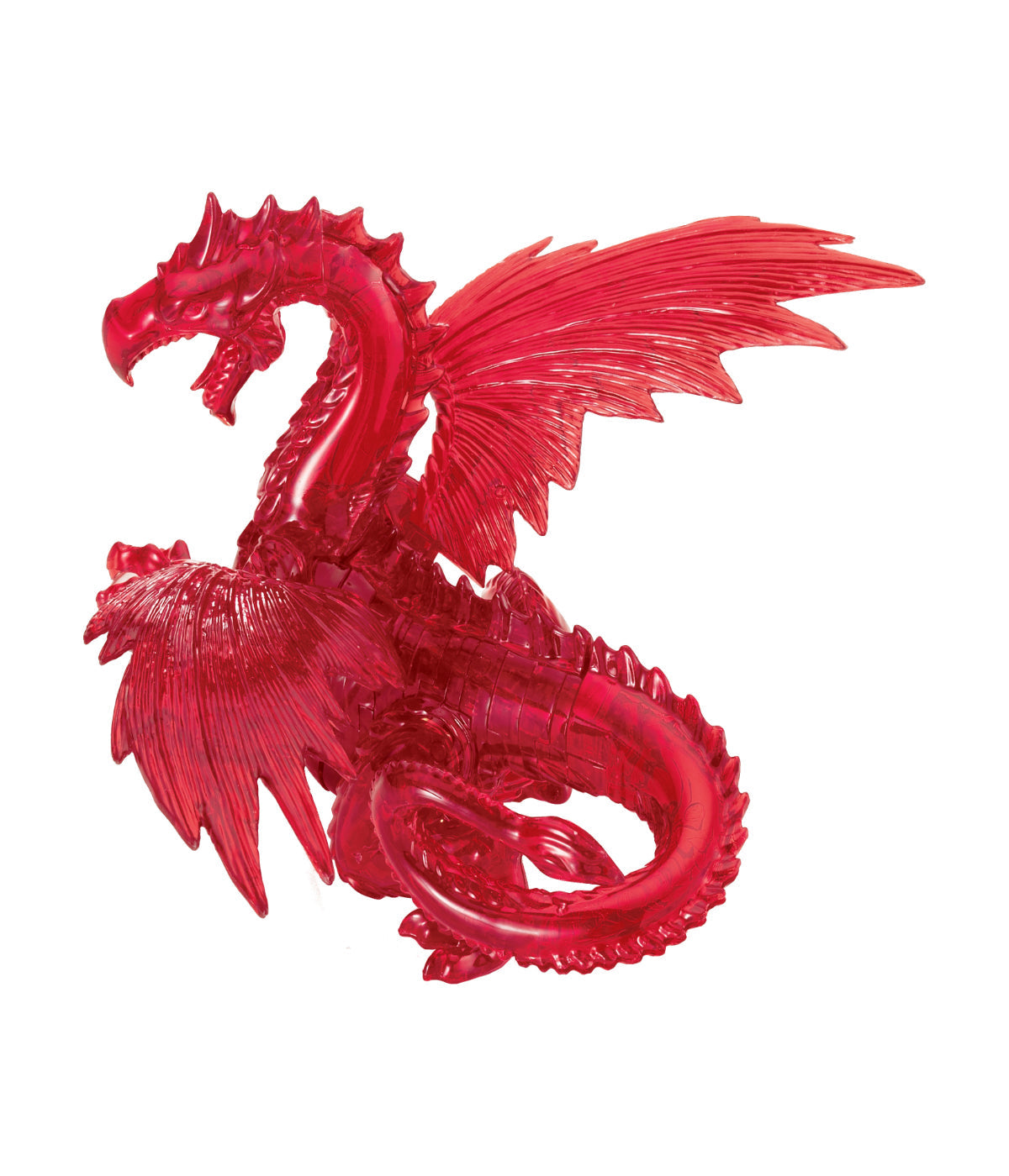  3D Crystal Puzzle - Dragon: 56 Pcs Red - Red - Bonton