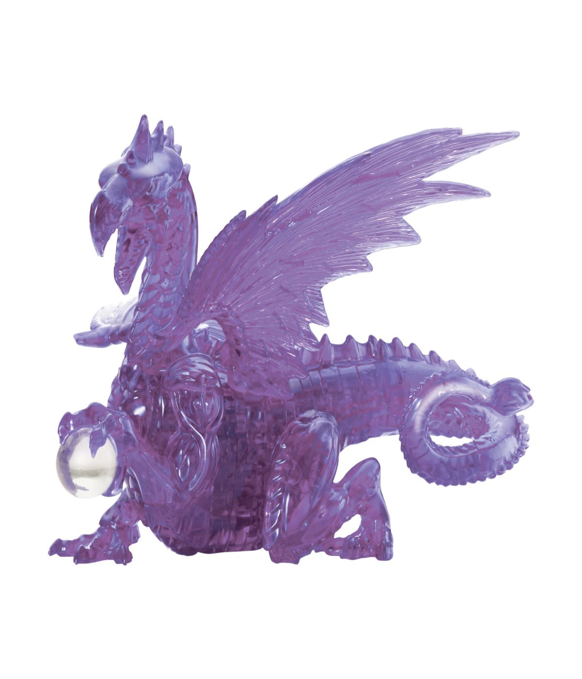  3D Crystal Puzzle - Dragon: 56 Pcs Purple - Purple - Bonton