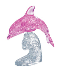 3D Crystal Puzzle - Dolphin: 95 Pcs Pink