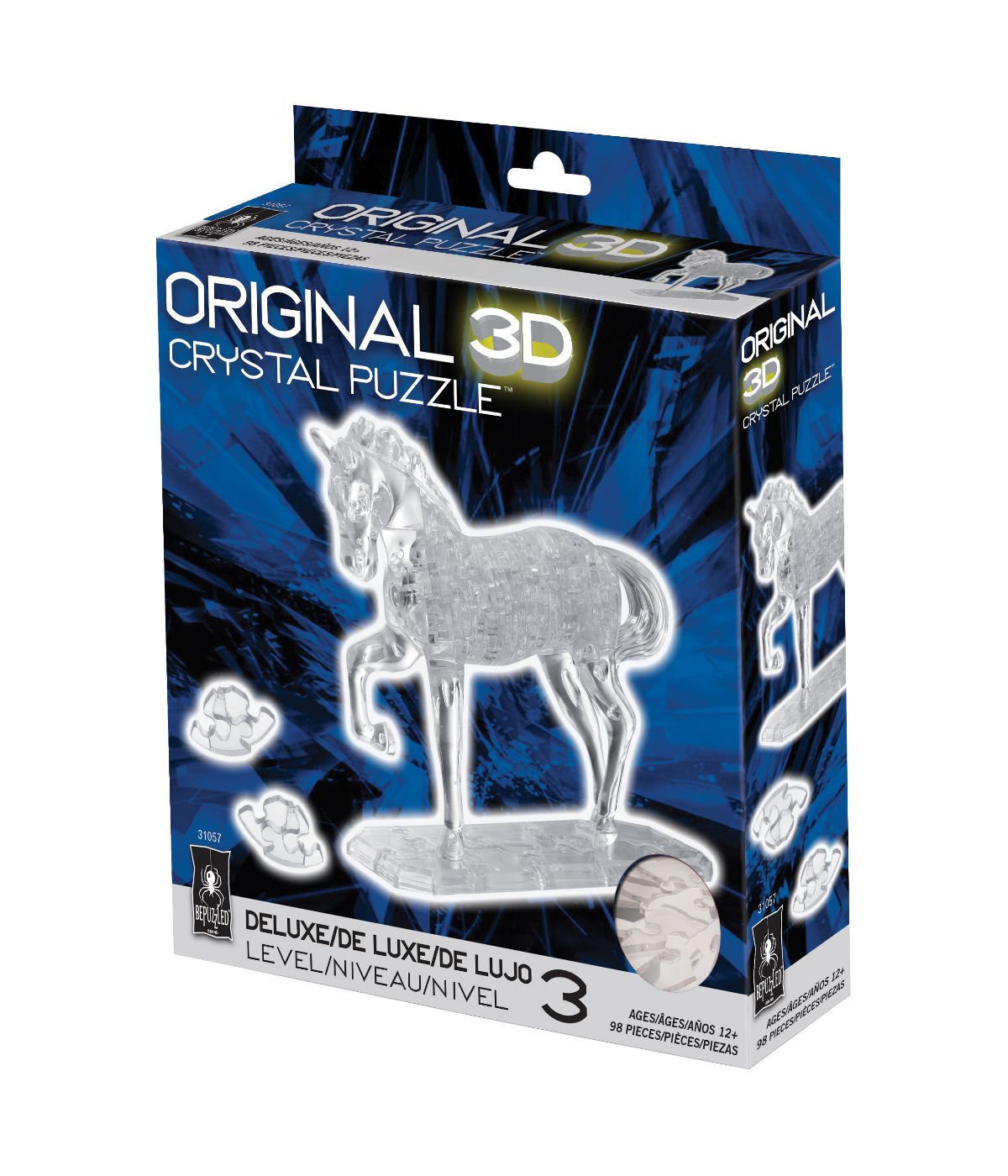  3D Crystal Puzzle - Horse: 98 Pcs white - white - Bonton