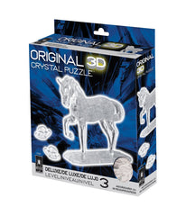 3D Crystal Puzzle - Horse: 98 Pcs white