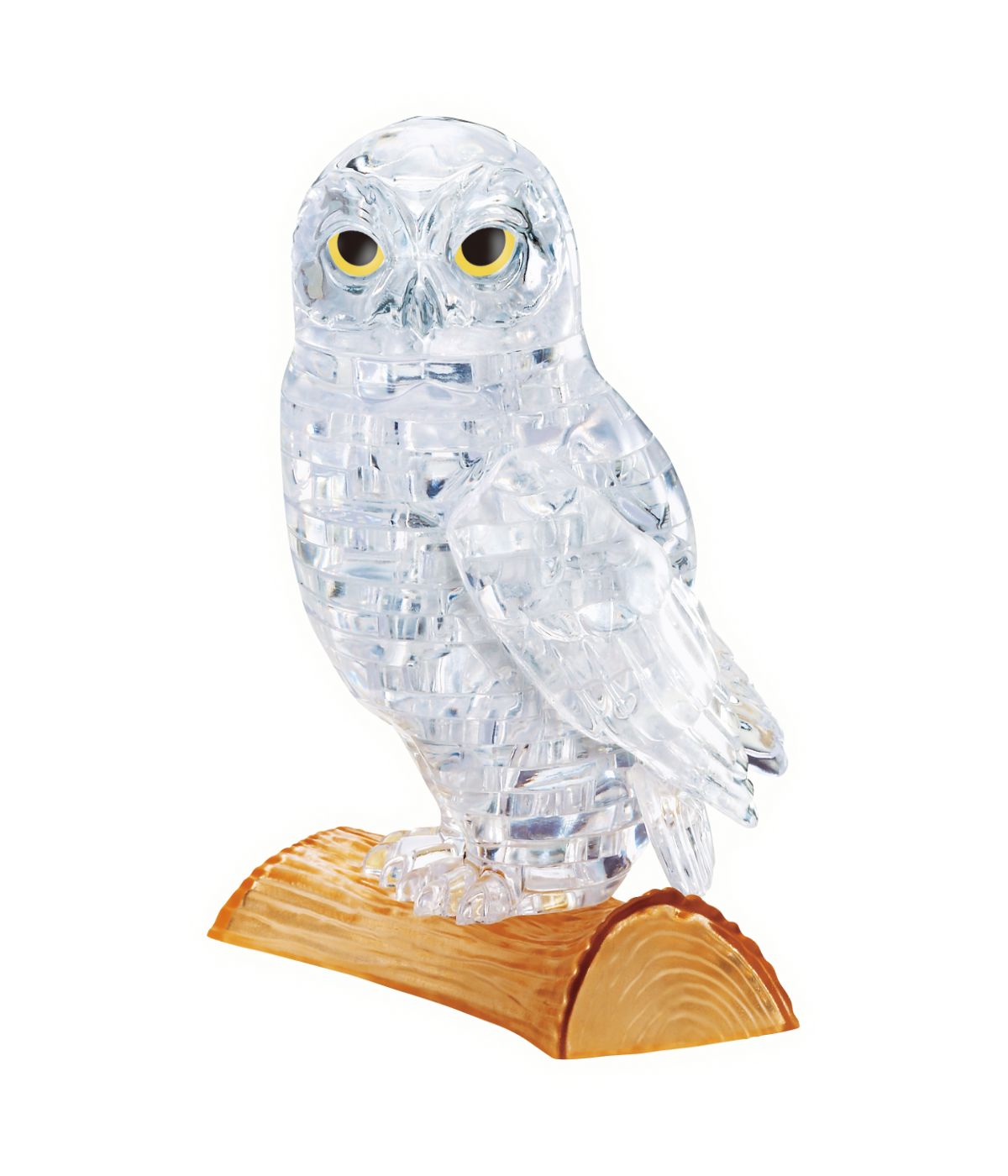  3D Crystal Puzzle - Owl: 42 Pcs White - White - Bonton