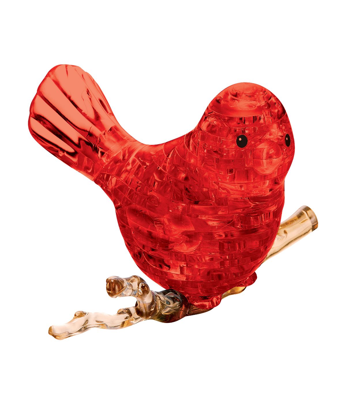  3D Crystal Puzzle -Bird: 47 Pcs Red - Red - Bonton