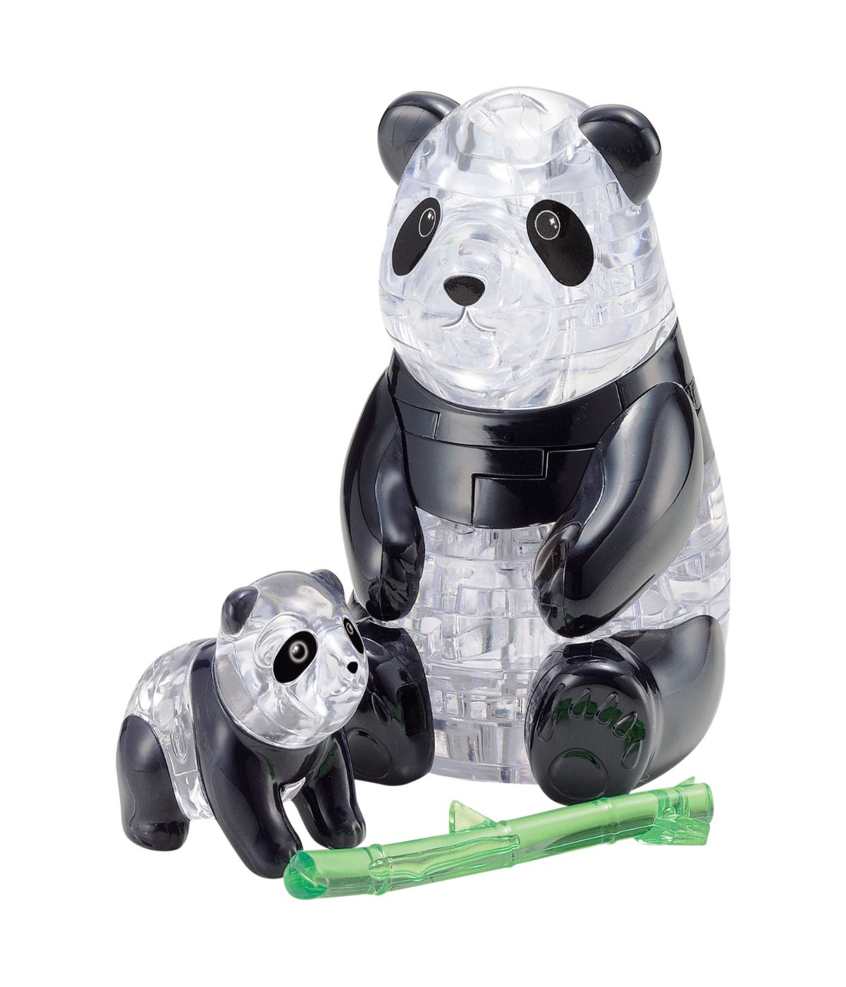  3D Crystal Puzzle - Panda and Baby: 50 Pcs Multi - Multi - Bonton