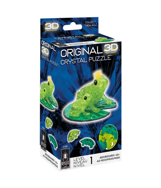 3D Crystal Puzzle - Frog: 43 Pcs Green