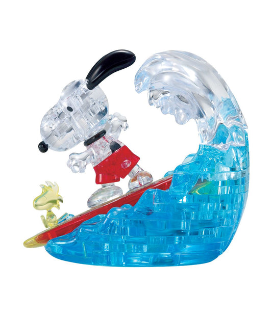 3D Crystal Puzzle - Peanuts Snoopy Surf: 41 Pcs Multi