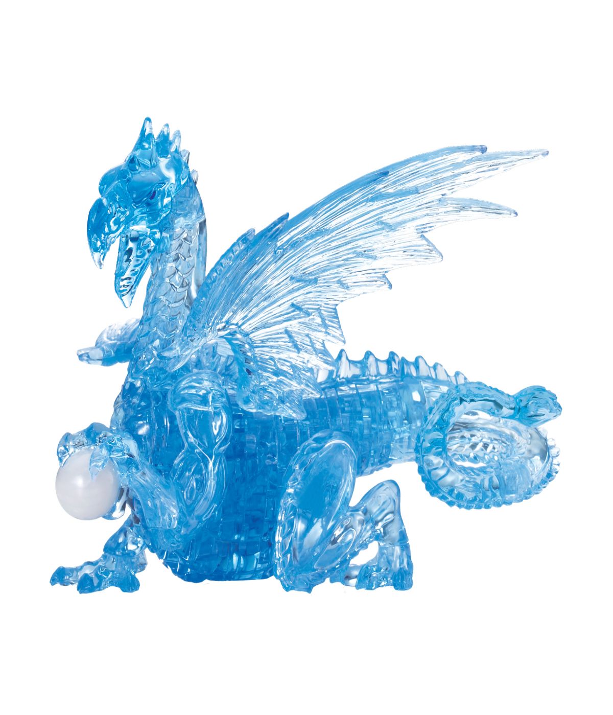  3D Crystal Puzzle - Dragon: 56 Pcs Blue - Blue - Bonton