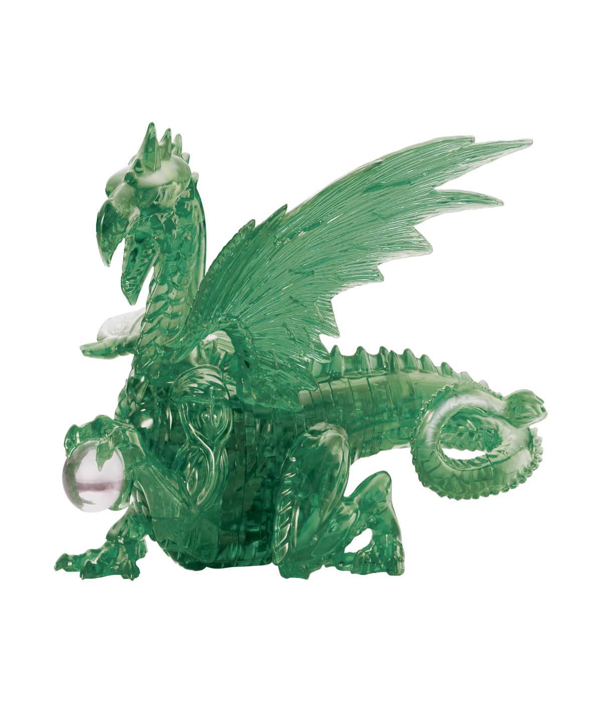  3D Crystal Puzzle - Dragon: 56 Pcs Green - Green - Bonton