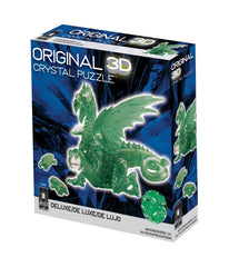 3D Crystal Puzzle - Dragon: 56 Pcs Green