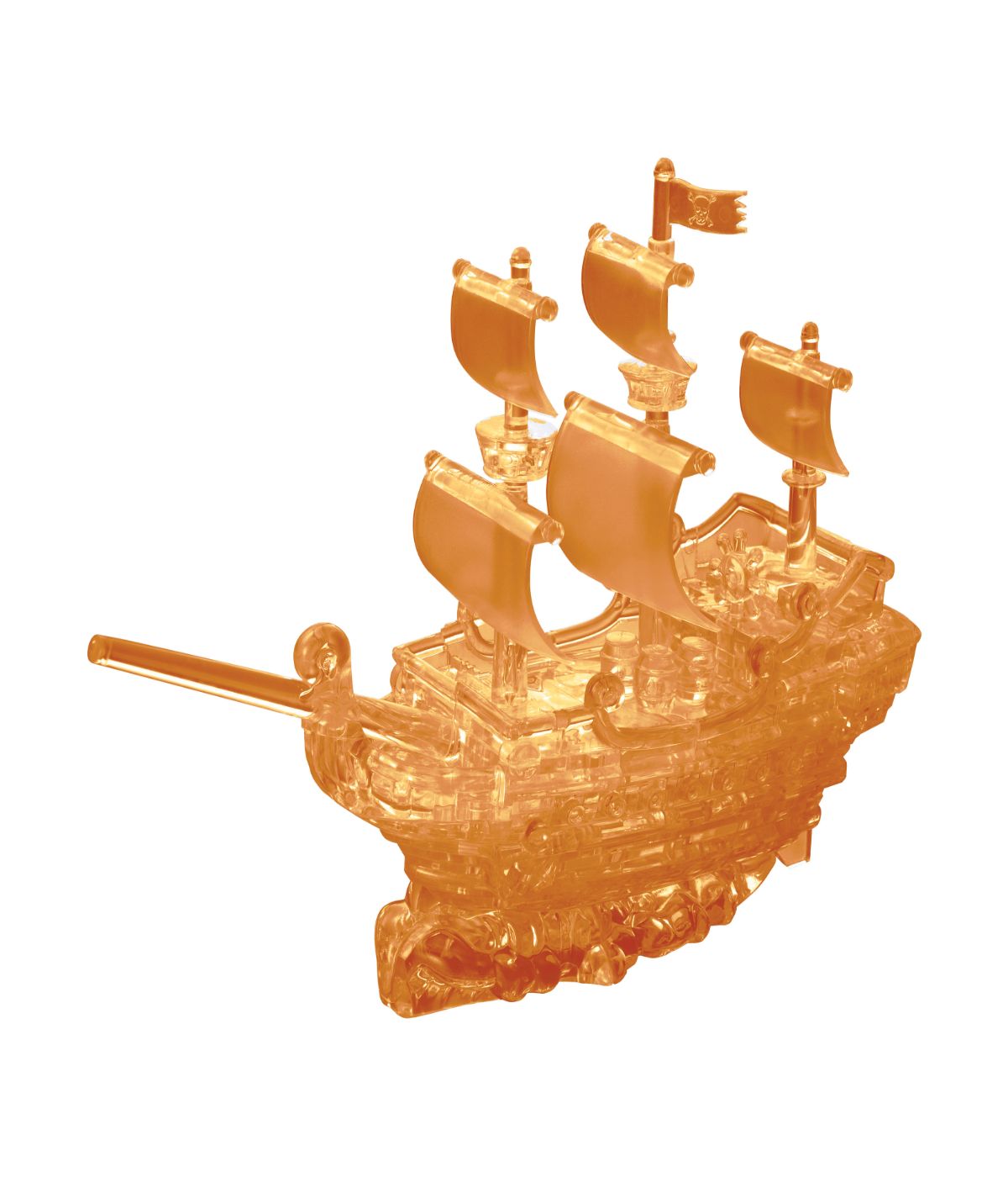  3D Crystal Puzzle - Pirate Ship: 101 Pcs Brown - Brown - Bonton