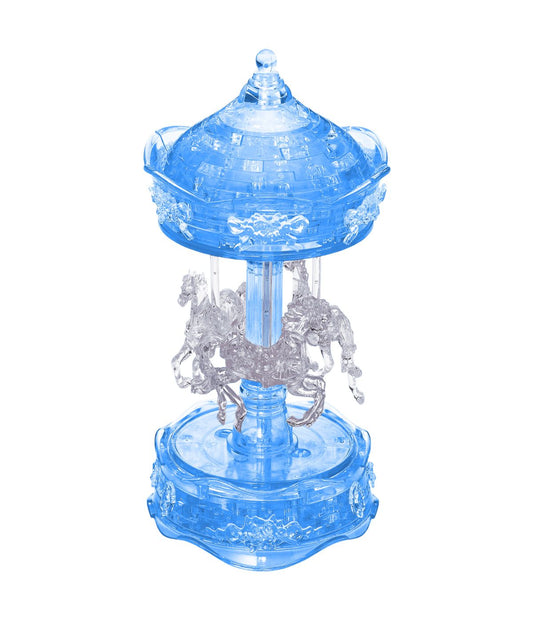 3D Crystal Puzzle - Carousel : 83 Pcs Blue