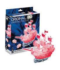 3D Crystal Puzzle - Pirate Ship: 101 Pcs Red